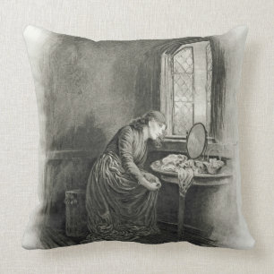 Little Dorrit, from 'Charles Dickens: A Gossip abo Throw Pillow