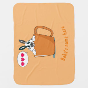Little Dotty bunny say " I love U" Baby Blanket