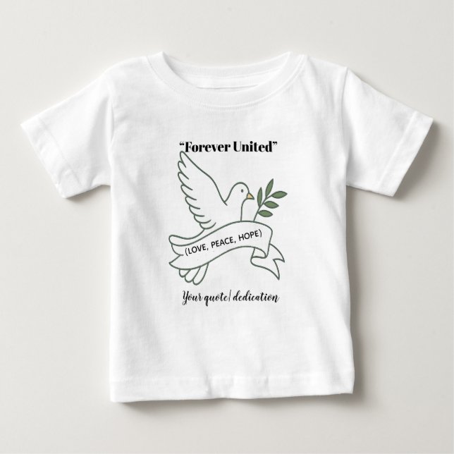Little Dove of Love – Personalized Baby T-Shirt (Front)