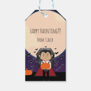 Little Dracula Halloween Birthday Party Favor Gift Tags