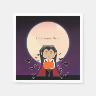 Little Dracula Vampire Halloween Birthday Party Napkins
