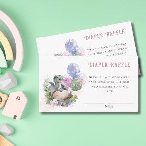 Little Dragon Baby Shower Diaper Raffle  Enclosure Card