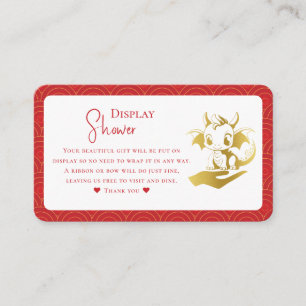 Little Dragon Baby Shower Display Shower Enclosure Card