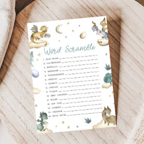 Little Dragon Baby Shower Price is Right Game