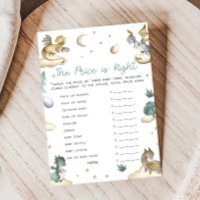 Little Dragon Baby Shower Price is Right Game