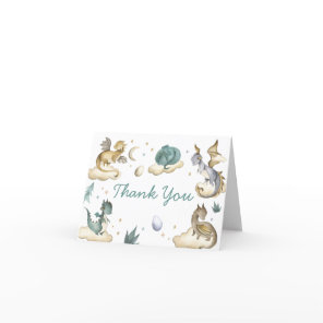 Little Dragon Baby Shower Thank You Card
