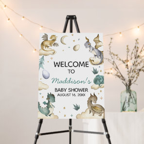 Little Dragon Baby Shower Welcome Sign