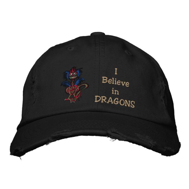 Little Dragon Embroidered Baseball Cap (Front)