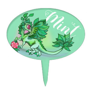 little dragon Herb Garden Marker~ Mint Cake Topper