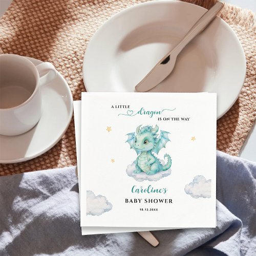Little Dragon is on the Way Baby Shower Napkins