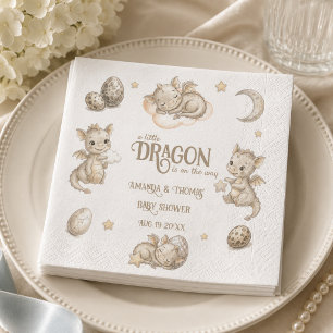 Little Dragon Magical Baby Shower Napkins