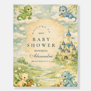 Little Dragon Storybook Baby Shower Foam Board