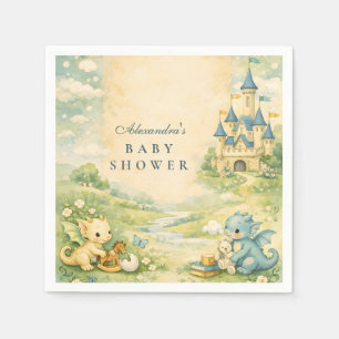 Little Dragon Storybook Baby Shower Napkins