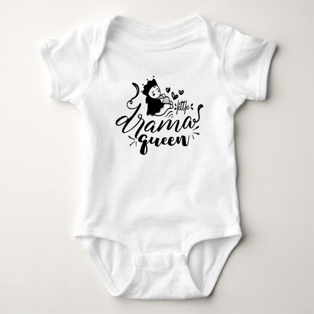 Little Drama Queen Baby Bodysuit (Front)