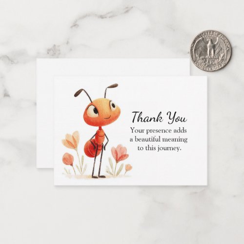Little Dreamer Ant in Bloom Thank You Note Card