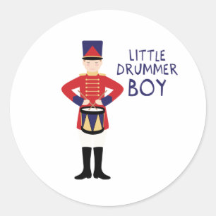 Little Drummer Boy Classic Round Sticker