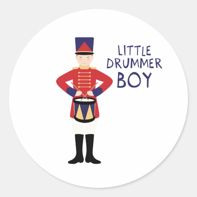 Little Drummer Boy Classic Round Sticker (Front)