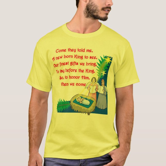 Little Drummer Boy Lyrics on T shirts and Gifts (Front)
