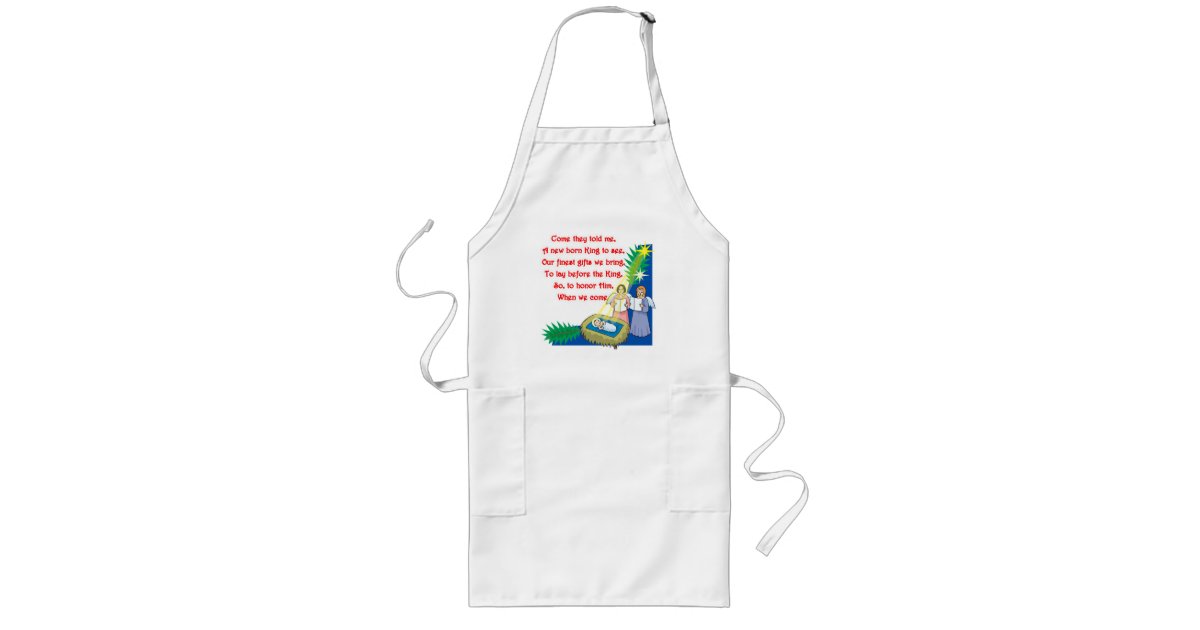 Little Drummer Boy Lyrics On T Shirts And Gifts Long Apron Zazzle Com Please enter your email to print the little drummer boy chord chart. zazzle