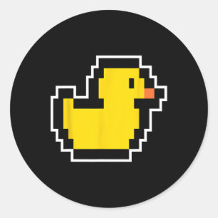 Little Duck 80s Video Game Halloween Costume Boys  Classic Round Sticker