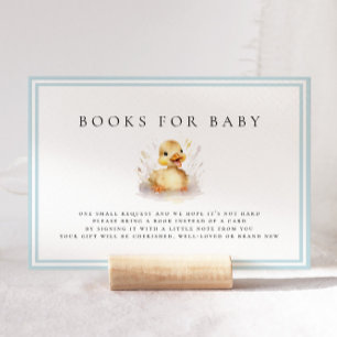 Little Duck Baby Shower Books for Baby Card