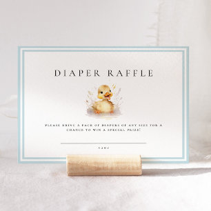 Little Duck Baby Shower Diaper Raffle Ticket