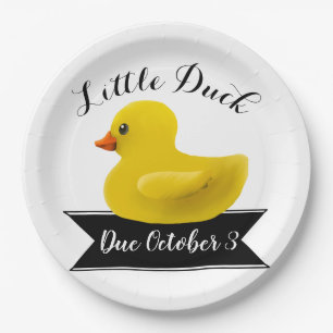 Little Duck Baby Shower Invitation Paper Plates