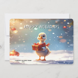 Little Duck Christmas Holiday Card
