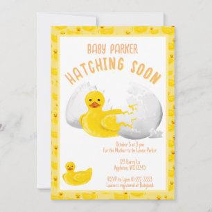 Little Duck Hatching Soon Baby Shower Invitation