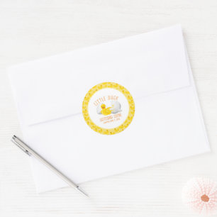 Little Duck Hatching Soon Baby Shower Invitation Classic Round Sticker