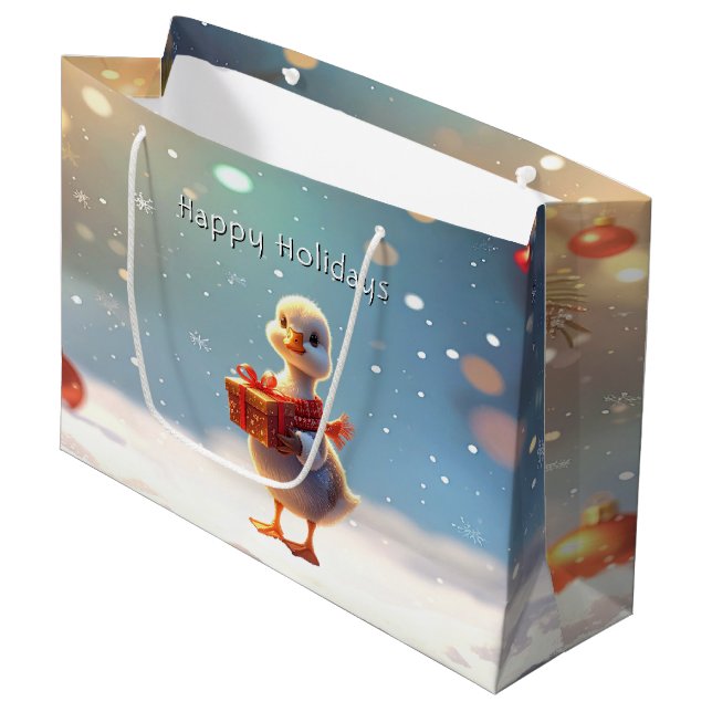 Little Duck Holiday Gift Bag (Front Angled)