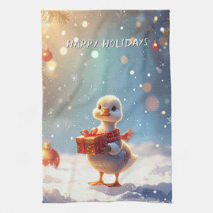 Little Duck Holiday Kitchen Towel