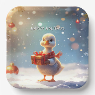 Little Duck Holiday Paper Plate