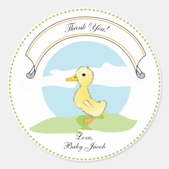 Little Duckling Baby Shower Favor Sticker