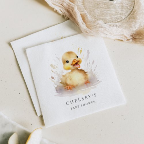 Little Duckling Baby Shower Napkins