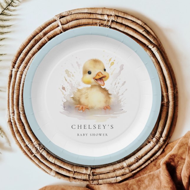 Little Duckling Baby Shower Paper Plates (Creator Uploaded)