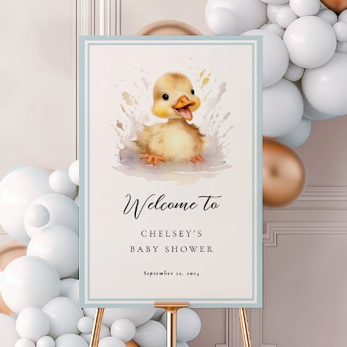 Little Duckling Baby Shower Welcome Sign