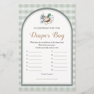 Little Duckling Baby Shower What's in Diaper Bag