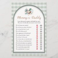 Little Duckling Gingham Baby Shower Mommy or Daddy