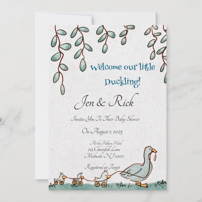 Little Duckling  Invitation (Front)
