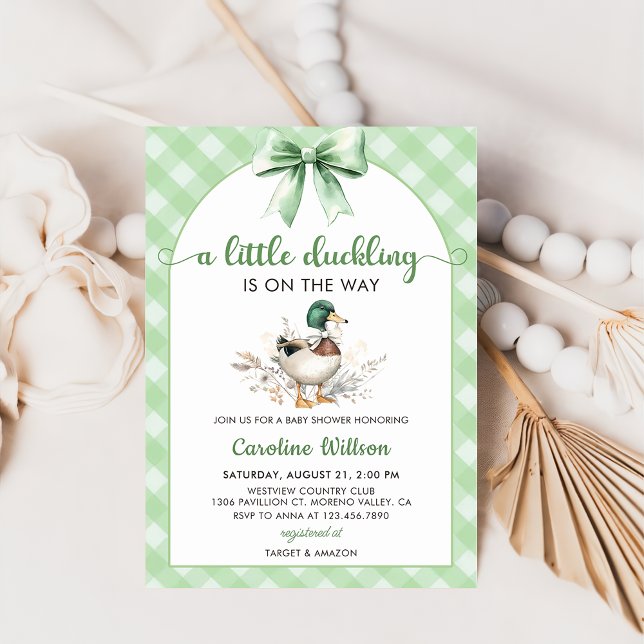 Little Duckling Is On The Way Duck Baby Shower Invitation (Creator Uploaded)