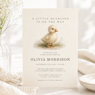 Little Duckling on the Way Baby Shower Invitation