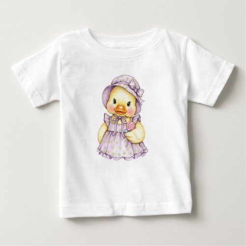  Little duckling with a lollipop by Natasha Us   Baby T-Shirt