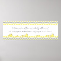 Little Ducks Baby Shower Banner Welcome sign