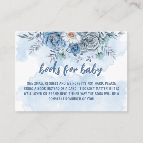 Little Ducky Blue Watercolor Baby Shower Enclosure Card