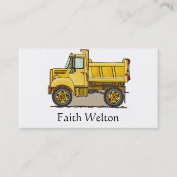 Little Dump Truck Business Card by justconstruction at Zazzle
