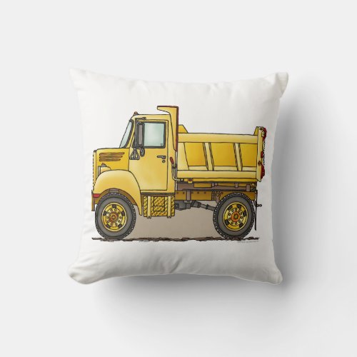 Little Dump Truck Throw Pillow