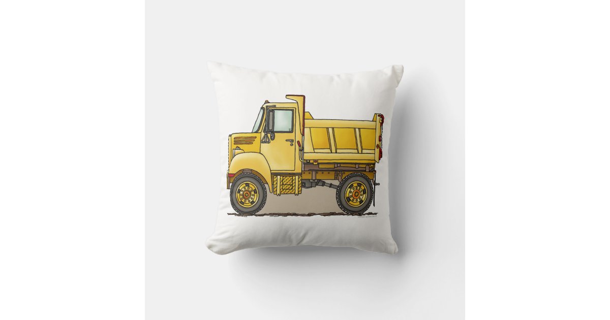 Dump Truck Kid's Pillow - Tiny Toes Design