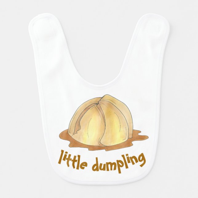 LITTLE DUMPLING Amish Pennsylvania Dutch Apple Baby Bib (Front)