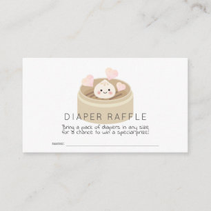 Little Dumpling Baby Shower Diaper Raffle Ticket Enclosure Card